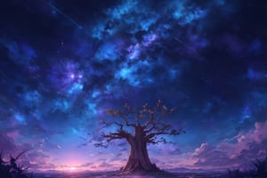 oldest Baobab. Of Madagascar, Grandmother Baobab,breakdomain, night, starry_night, ,starryscene