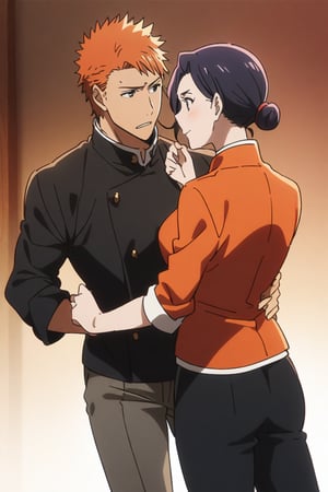 1boy and 1girl, couple, Kazui Kurosaki and Ichika Abarai