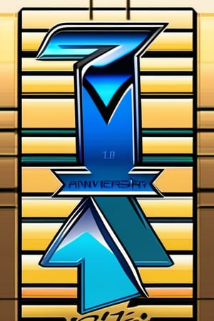 TA1 anniversary badge, number 1 design, colorshifting logo
