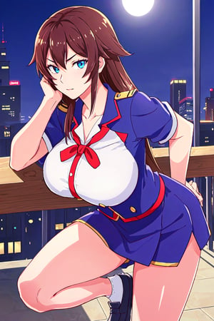 Location: (Night: 1.7), detailed background,

clothing: Modern City Uniform,

hair & face: bangs, brown hair with black lights, blue eyes, long hair, slit pupils, perfect eyes, (beautiful_face:1.5), Beautiful Nose

role lock: 1 girl,Solo, Manga,mature female, Beautiful character design, lustrous skin,

expression: (innocent_big_eyes:1.0),

quality: official art, extremely detailed CG unity 8k wallpaper, perfect lighting, Colorful, Bright_Front_face_Lighting, 
(masterpiece:1.0),(best_quality:1.0), ultra high res,4K,ultra-detailed, 
photography, 8K, HDR, highres, absurdres :1.2 , Kodak portra 400, film grain, blurry background, bokeh:1.2, lens flare, (vibrant_color:1.2) , 

body: (Beautiful,big_Breasts:1.4), (beautiful_face:1.5),(narrow_waist), Beautiful long legs, Beautiful Finger,

others: whisker markings,

character: monogatari series (Style), takeda hiromitsu style, ,tomo