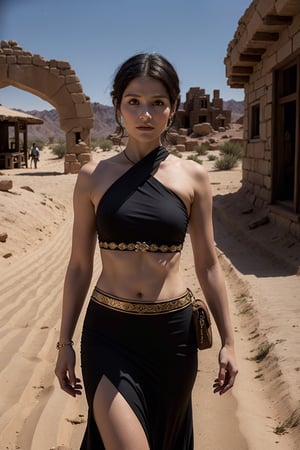 Gemma Christina Arterton (((Tamina))), film Prince of Persia: The Sands of Time , Resident of the city of Alamut, (behind is the city of alamut) broad and open image, attractive, sensitive body, light silk clothes, Dark and Dark, Drama, Jimmy Chin, Joel Sartore, David Guttenfelder, Detail Perspective, Epic, Ancient, Adventure, Stripped Down, Simple, On the Run from Hunters ((captures original footage from the movie in the desert with Dastan)),