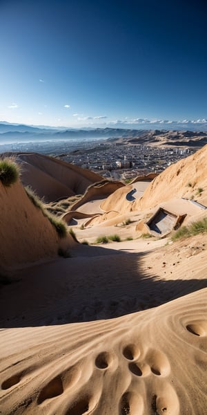 The Sands of Time, resident of the city of Alamut, (behind is the city of Alamut) wide and open image, (attractive and sensitive body), light clothing silk, Dark and Gloomy, Drama, Jimmy Chin, Joel Sartore, David Guttenfelder, Isometric Perspective, Harmony, Modern Urban Composition, Epic, Ancient,realhands