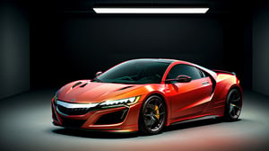 Realistic 8K rendering, Honda NSX NC1, Simple studio background, Studio lighting for a cinematic look, Dynamic and photo-realistic, detail topnoch, front look, masterpiece, hires