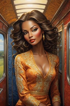 [ (colorful art stylized by Emily Balivet:1.2) : (Mickalene Thomas:0.8) : (Aaron Jasinski:1.1) :4], Water color painting, Colombian (Train:1.2) , it is Universal, Cel shading, Abstract Illusionism, broad lighting, Depth of field 270mm, icon style, "Whispers of the night breeze, nature's lullaby, carrying dreams on its wings and soothing weary hearts."
