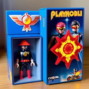 Cyclobil: Combining Phoenix-Force Cyclops with Playmobil, this action-figure beams ruby lasers:0.5 encased in fire-proof playmobil box:0.6 which cannot contain Phoenix fire:0.3, awe_toys,awe_toys