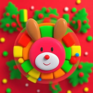 christmas theme towel-textured hanging in blurry background, colorful plastic circle moldure in the center laying on towel-background with a very very very very very very very very cute 3d toy_face of a random fluffy Santa christmas super-cute reindeer head face inside of that spheric mold:1.2, best fluffy reindeer cute textures anatomy symmetry, christmas vibe, fun, happyness, joy, colored, childish, very very very very cute, the happiest color tones, Santa would approve it, very optimistic vibe, ral-chrcrts, 3d rendering, highquality super fun physics-based professional entertaining rendering, very cute-detailed, hyper original, exceptional epic cute outstading fluffy reindeer concept art composition masterpiece, , ,<lora:659095807385103906:1.0>
