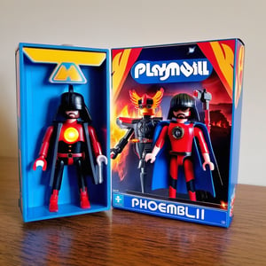 Cyclobil: Combining Phoenix-Force Cyclops with Playmobil, this action-figure beams ruby lasers:0.5 encased in fire-proof playmobil box:0.6 which cannot contain Phoenix fire:0.3, awe_toys,