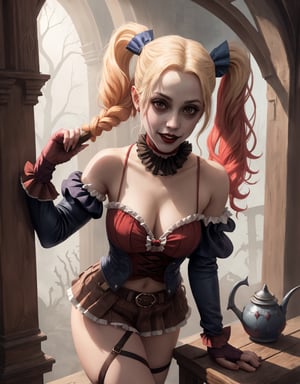 vampire harley quinn lora:breastinClass:0.2, style of bloodborne
