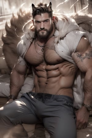 Fullbody photorealistic, best quality, Handsome Men, Sexy Muscular, real life, best shadow, RAW,,all naked ,all naded,big load cum,best naked,huge penis,chinese,without noise,clear ,high_resolution,8K masterpiece, photograph, 1man, muscular bodybuilder, extremely handsome, (beard):1.5, , bulging biceps, chiseled physique, confident posture, legs spread apart, strong arm's, intense gaze, minimal background, soft lighting, shadows accentuating muscles, full body, realistic skin, photographic, (best quality):1.5, Sexy Muscular, high resolution, high detailed,naked,slave ,Masterpiece, intricate details, Best Quality), high resolution, 8K 1man, one man, sweating profusely, wet skin, muscular, , manly, extremely detailed, ((entire image)), Very handsome, masculine, XF IQ4, 150MP, 50mm, ISO 1000, 1/250s,six pack, abs, big muscle arms, big pecs, narrow waist, smiling, sexy, broad shoulders, Blue skies, soft natural light, bounce light, reflected light, highly detailed, big nipples, photograph, Male focus,Male focus,vane /(granblue fantasy/),Muscular ,Hard Gay focus,big load cum,cumming, cum, were-wolf,fur,furry,human face ,Kemonomimi, animal ear,werewolf 