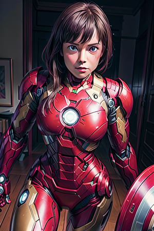 Ironman, sexy girl, (masterpiece, best quality:1.1), ghibli style