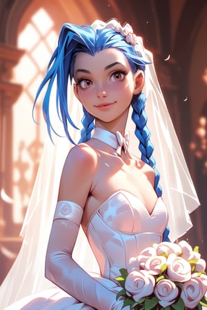 score_9, score_8_up, score_7, score_6, realistic,jinx, 
JinxKaryln, wedding dress, veil, ribbons, bedroom