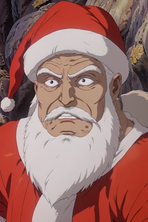 art by Tom Grummett, Q Hayashida and Tony Cragg, Anime,close up of a Magnificent midweight Sardinian (Santa:1.2) , Magnificent, Rusticcore,