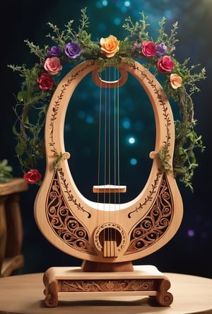 The Eternal Harmony Lyre is a mythical musical instrument gifted by Santa that transcends the boundaries of melody and magic. Crafted from the sacred wood of the World Tree and strung with the ethereal hairs of unicorns, this lyre possesses the ability to create harmonies that resonate with the very fabric of the universe.

