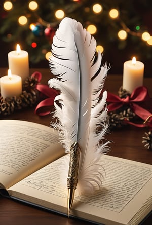 a mythical quill gifted by Santa , the quill is made from the feathers of a majestic Pegasus! These pens possess the ability to channel creativity and inspiration, turning every word into a magical creation