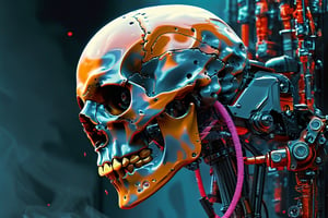 Vaporwave, 2d anime art illustratuon, moxin, ink splatters and bold brush lines, dark silhouette of a symmetrical and frontal portrait of a skull, front and semi-symmetrical, Focus on a human skull, A portrait of a skull, moebius style illustration, human skull as a trophy hanging on a wall, aesthetic, score_9, score_8_up, score_7_up, lPortrait, Only part of the skull, A biomechanical human skull in the style of H.R. Giger, skull attached to cyberpunk biomechanical machine, skull embedded in a biomechanical machine, suspended and welded to a biomechanical wall, characteristic of H.R. Giger, its shape is a hypnotic fusion of a biomechanical human skull of a human being in the style of H.R. giger, an ominously intricate machine, parts of the crane subtly morph into cold yet complex metallic contours, dark environment with fog, Human skull subtly attached and fused to the biomechanical environment, biomechanical pipes, water vapor and fog surround her, horror atmosphere, slimy slime drips from her body, alien style 1979

legendofnerd style, simple BREAK background, diagonal abstract structure on the background. add text as artist signature "Drauka"

color pencil, sketch, painting, paper texture, art_solyanka, SKP-highly detailed, SamYoung_Illustration