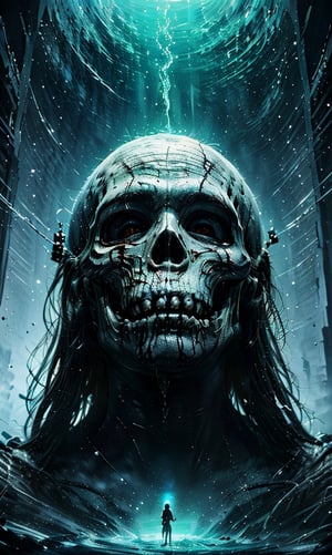 symmetrical and frontal portrait of a skull, front and semi-symmetrical, Focus on a human skull, A portrait of a skull, moebius style illustration, human skull as a trophy hanging on a wall, aesthetic, score_9, score_8_up, score_7_up, lPortrait, Only part of the skull, A biomechanical human skull in the style of H.R. Giger, skull attached to cyberpunk biomechanical machine, skull embedded in a biomechanical machine, suspended and welded to a biomechanical wall, characteristic of H.R. Giger, its shape is a hypnotic fusion of a biomechanical human skull of a human being in the style of H.R. giger, an ominously intricate machine, parts of the crane subtly morph into cold yet complex metallic contours, dark environment with fog, Human skull subtly attached and fused to the biomechanical environment, biomechanical pipes, water vapor and fog surround her, horror atmosphere, slimy slime drips from her body, alien style 1979

legendofnerd style, simple BREAK background, diagonal abstract structure on the background. add text as artist signature "Drauka"

color pencil, sketch, painting, paper texture, art_solyanka, SKP-highly detailed, SamYoung_Illustration