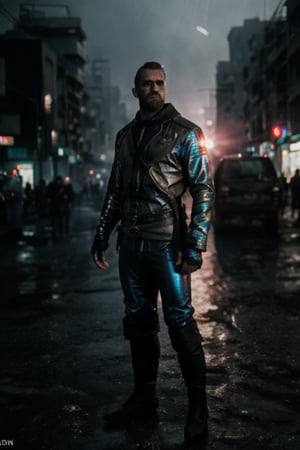 (photorealistic):1.3
(high quality, best quality):1.25, best aesthetic, dynamic pose view, beautiful | day | night | sunset | rain | aurora
editorial magazine photography of cyberpunk strong handsome hero 1man, holographic nylon sci-fi suit with laser gloves and holographic male boots, cyberpunk crowded street, heroic, brave, confident
male focus, sharp focus, uncompressed textures, .raw, 75mm, incredibly absurdres, (ultra detailed), (((full height))), ufotable, capcom, valorant, blade runner, iridescent, vivid background, neon lights, reflections, real life,ActionFigureQuiron style,Tsar Ivan the Terrible,perfecteyes
