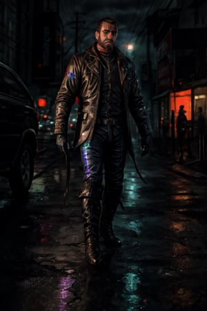 (photorealistic):1.3
(high quality, best quality):1.25, best aesthetic, dynamic pose view, beautiful | day | night | sunset | rain | aurora
editorial magazine photography of cyberpunk strong handsome hero 1man, holographic nylon sci-fi suit with laser gloves and holographic male boots, cyberpunk crowded street, heroic, brave, confident
male focus, sharp focus, uncompressed textures, .raw, 75mm, incredibly absurdres, (ultra detailed), (((full height))), ufotable, capcom, valorant, blade runner, iridescent, vivid background, neon lights, reflections, real life,ActionFigureQuiron style,Tsar Ivan the Terrible,perfecteyes