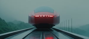 A plastic cyberpunk red plasma glassy locomotive on maglev trails on rainy day ,
break,
break,
Noise: 50%,
break,
break,
(hyper future realistic style),
break,
break,
(Strength 6.0),
break,
break,
movie still, cinestill, ,greg rutkowski