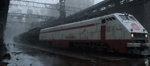 A cybernetic cyberpunk white locomotive on rainy day (from alternate reality:1.4),
break,
break,
Noise: 50%,
break,
break,
(hyper future realistic style),
break,
break,
(Strength 6.0),
break,
break,
painting by jakub rozalski,
break,
break,
movie still, cinestill, ,greg rutkowski