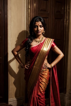 Beautiful indian lady in saree,Aura Bella Fiora 