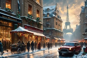 style by (Anthony Gross,Antoine Blanchard:2.5),unique detailed Xmas Atmosphere,Dynamic Angle,Cinematic Lighting,Epic winter masterpice,concept art,Realistic Perfect Face,Intricate,Wear, man, close-up,Huge Detailed Scene