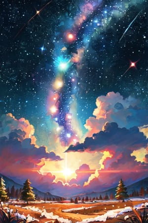 (masterpiece, best quality:1.15), dark night, twinkling stars and planets, beautiful sky, nature, scenery, outdoors
