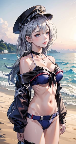 anime girls in bikinis and hats standing on a beach, azur lane style, beach , fine details. girls frontline, realistic bikini, hololive, from girls frontline, fourth of july, girls frontline style, visual novel cg, attire: bikini, from the azur lane videogame, 4th of july, pc screenshot, summer festival night