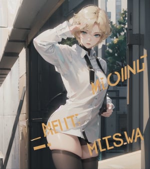 Neutral, indistinguishable from a man or woman, solo
Blonde, short cut hair, adult, Haruka
((colorful)), ((masterpiece)),  (best quality), official art,  extremely detailed CG unity 8k wallpaper,  highly detailed,  Depth of field,  vivid color,  detailed background,  best illumination, ultra detailed,  (photorealistic:1.4),  perfect lighting,  aqua eyes,  blonde hair,   