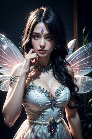 Realistic fantasy, High quality, Ultra Realistic,HDR,8K, High resolution, potrait photography, masterpiece, insanely detail, very detailed face and body, 1girl, (colour glass fairy dress:1.6), ((colorful pearls)),(gemstone:1.7),angle,colorful, short_skirt,sky, stars, celestial body, magic sparkling,atmosphere, (dreamy world:1.4), cinematic shot, High angle shot (noir:1.4),smooth,Detailedface,perfecteyes,(magical Circle:1.3),Detailedeyes
