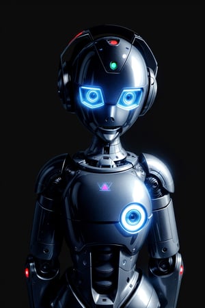 Cute robot, in the mattrix,