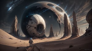 Astronaut, Desert, Portal to another WORLD, Science Fiction 