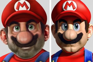 photo portrait of realistic super mario