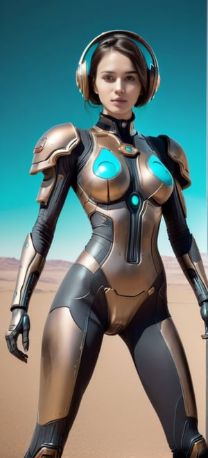 A beautiful alien woman. splash art, fractal art, colorful, a winner photo award, detailed photo, Arnold render, 16K full batttle gear cosmo USSR space age war with full gear full body suit and helmet hig technology on a mars Lunar Surface detail landscape a woman in robots and gear with a sword, in the style of dark cyan and bronze, surreal cyberpunk iconography, hyperrealistic murals, indian pop culture, ritualistic masks, 3d, vibrant illustrations remove watermarks, big breasts, looking at the camera, small breasts, cameltoe,