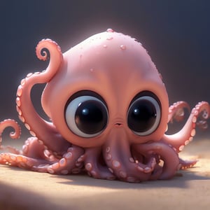 Matrix background, cute baby octopus with ten tentacles, pixar, disney, eye contact, masterpiece,  extremely best quality,  official art,  cg 8k wallpaper,  (Fantasy Style:1.1),  (artistic atmosphere:1.2), pixiv 10000 users,  highly detailed,  pixiv, incredibly detailed, (best quality)