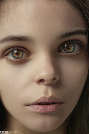 beautiful android WOMAN upper body photo, beautiful detailed face, ultra realistic, concept art, intricate details, highly detailed, photorealistic, octane render, 8 k, unreal engine. art by Mark Seliger and Alessio Albi, ((cosmic topaz eyes)) wet eyeliner,  perfecteyes ((topaz)),