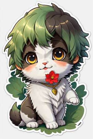 cute sticker, colored, no background, masterpiece, anime style,