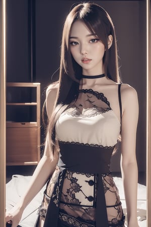 long (waist-length:1.2) combed hair, masterpiece, best quality, highres,8k, portrait,japanese girl,lora:flat2:-1 ,high detailed sexy dress,professional lighting