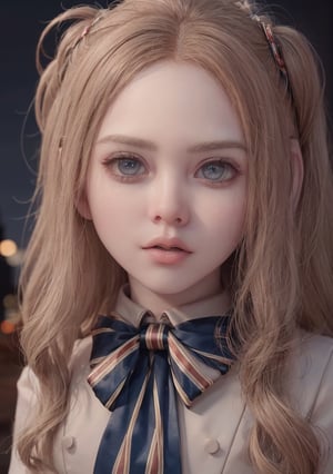 lora:M3GEN:0.65
(looking at viewer),(cowboy shot dynamic pose:1.22),
M3GEN/(Robot Girl/), 1girl, solo, long hair, blonde hair, realistic, blurry, grey eyes, bow, photo inset, upper body, bowtie, parted lips, ribbon, lips,
detailed shiny skin,perfect and very white teeth,
Ultra-fine facial detail,eyelashes,Glossy pink lips,
(detailed The dark and terrifying alleys background:1.4),outdoors,(night:1.33),