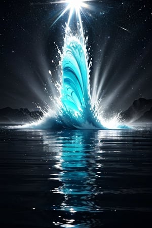 water splash,  water splash,  light through water,  amazing water waves,  not human
