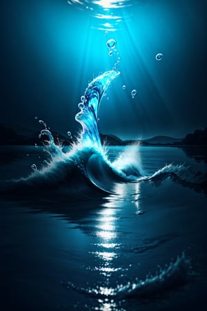 water splash, water splash, light through water, amazing water waves, not human