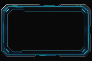 blowing blue line ui frame,black background,survival-game