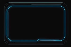 blowing blue line ui frame,black background