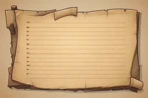 ui frame, old note paper style,empty,survival game