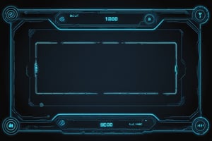 blowing blue line ui frame,black background,survival-game,ruins,button slots