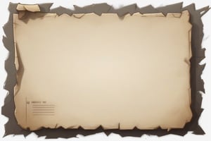 ui frame,dirty white note paper style,empty,survival game,utral detailed
