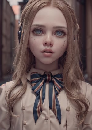 lora:M3GEN:0.65,
(looking at viewer),(cowboy shot dynamic pose:1.22),
M3GEN/(Robot Girl/), 1girl, solo, long hair, blonde hair, realistic, blurry, grey eyes, bow, photo inset, upper body, bowtie, parted lips, ribbon, lips,
detailed shiny skin,perfect and very white teeth,
finely detailed beautiful eyes,Ultra-fine facial detail,eyelashes,Glossy pink lips,
(detailed The dark and terrifying alleys background:1.4),outdoors,(day:1.33),
depth of field,intricate,elegant,highly detailed,digital photography,masterpiece,hdr,,
