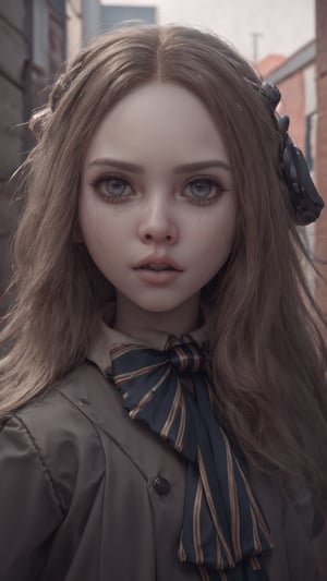 lora:M3GEN:0.65,
(looking at viewer),(cowboy shot dynamic pose:1.22),
M3GEN/(Robot Girl/), 1girl, solo, long hair, blonde hair, realistic, blurry, grey eyes, bow, photo inset, upper body, bowtie, parted lips, ribbon, lips,
detailed shiny skin,perfect and very white teeth,
finely detailed beautiful eyes,Ultra-fine facial detail,eyelashes,Glossy pink lips,
(detailed The dark and terrifying alleys background:1.4),outdoors,(day:1.33),
depth of field,intricate,elegant,highly detailed,digital photography,masterpiece,hdr,,
,M3GEN/(Robot Girl/)