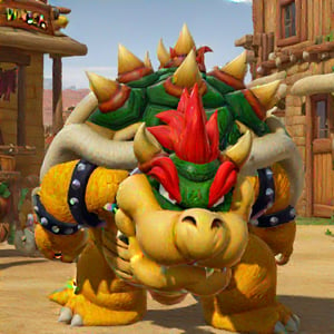 best quality, highly detailed,masterpiece,ultra-detailed,illustration, 
 , ((Bowser)), large, towering, old western town, cowboy hat, dusty, dry, tumbleweed,  detailed, realistic, 8k UHD, high quality, lifelike, precise, vibrant, absurdres,