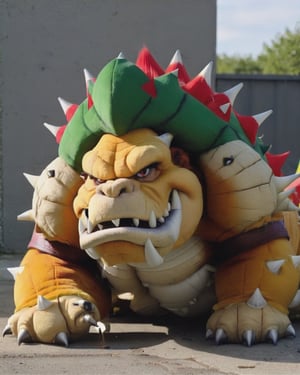 photo portrait of Bowser in real life, real